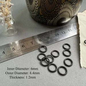 8.4mm Rubber O-Rings (ID: 6mm) - Black