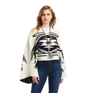 Ariat Womens Chimayo Poncho Sweater with Intarsia Design - Cozy and Stylish Knitwear