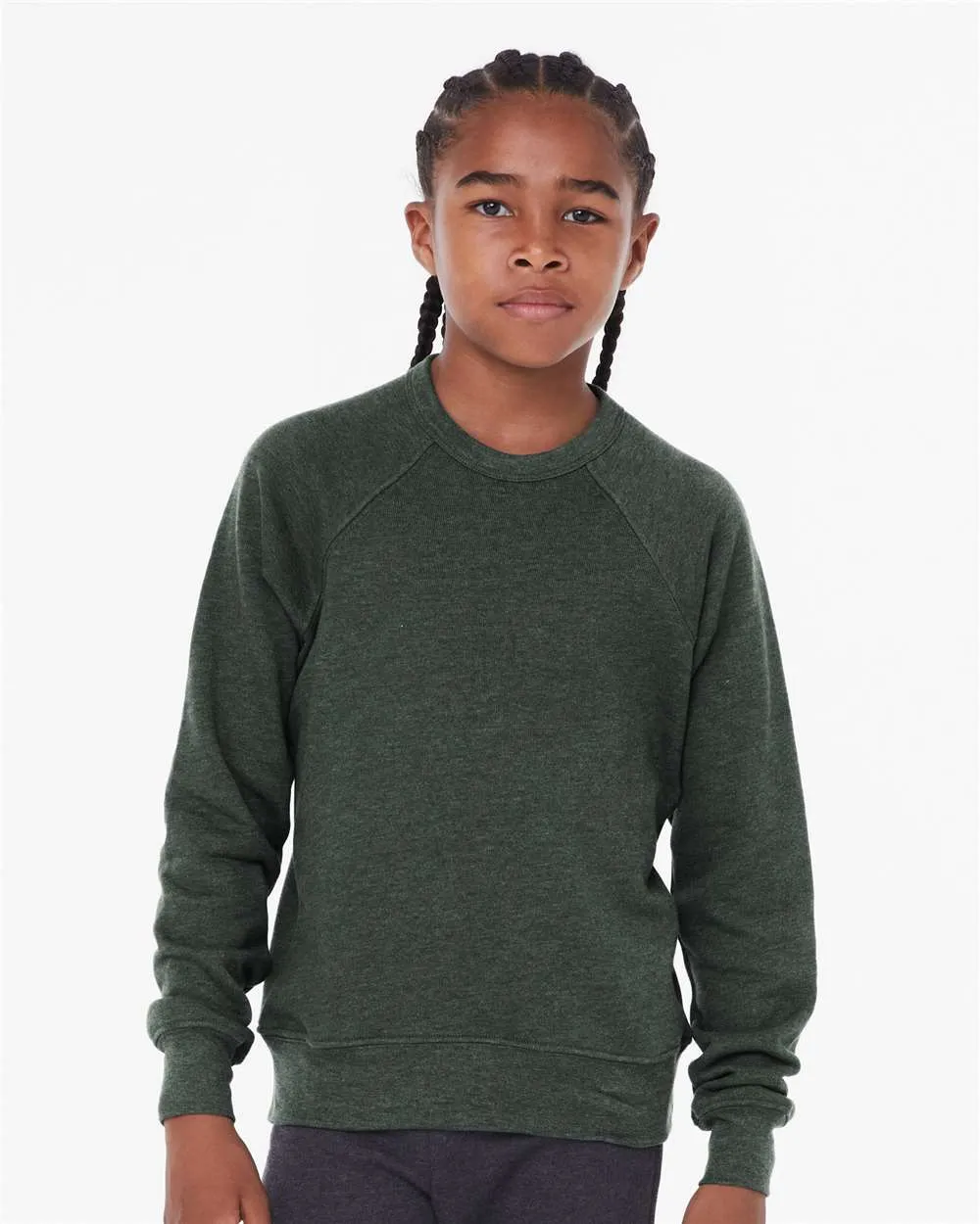 BELLA   CANVAS Youth Sponge Fleece Crewneck Sweatshirt