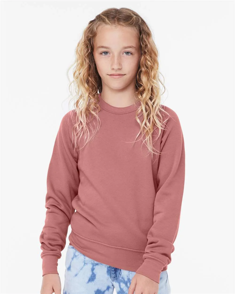 BELLA   CANVAS Youth Sponge Fleece Crewneck Sweatshirt