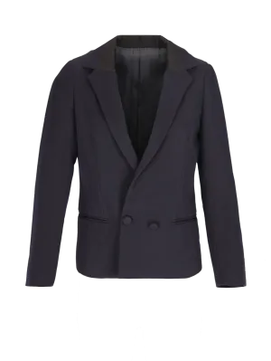 double-breasted wool blazer