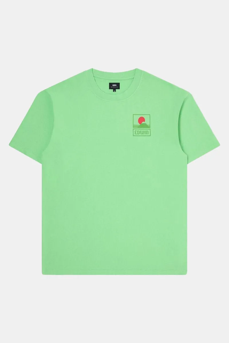 Edwin Sunset On Mt Fuji T-Shirt (Summer Green)