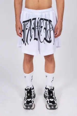 FAVELA KING WHITE SHORTS