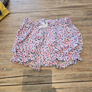 Gap cotton white blue stars bloomer shorts 6-12m