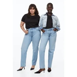 Light Blue Straight Leg Jeans