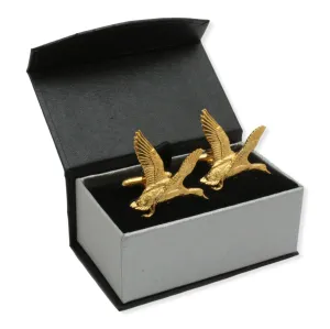 Mallard Duck Gold Plated 22ct Cufflinks