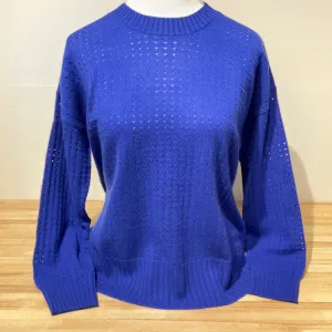 Mesh Stitch Crew Neck Sweater