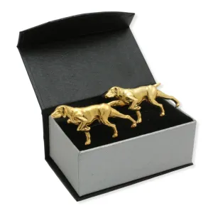 Pointer Gundog Gold Plated Luxury Cufflinks