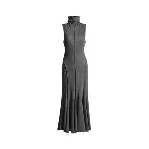 Pre Order:  Solid Sleeveless Pleated Maxi Dress