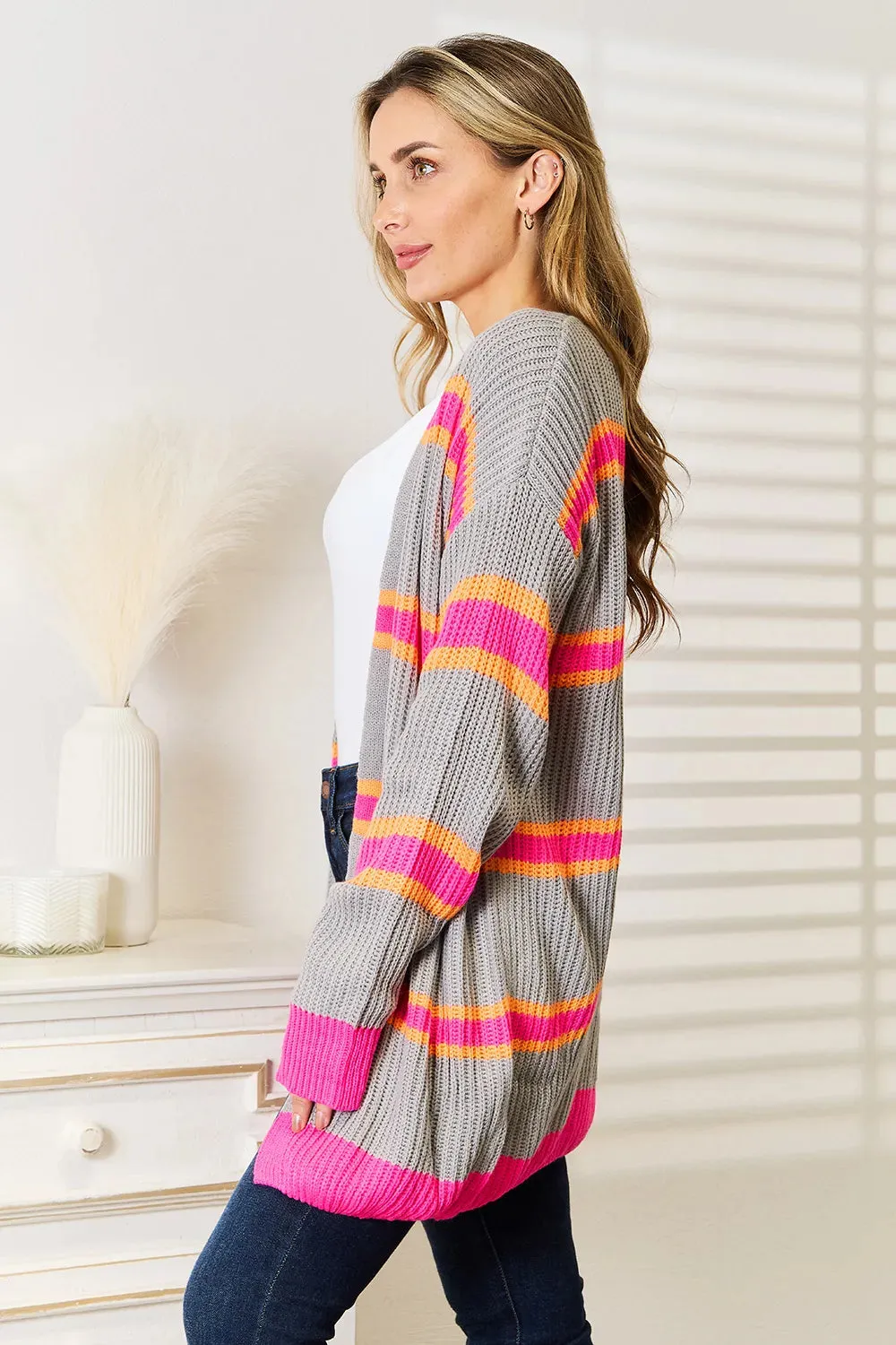 Ribbed Long Sleeve Cardigan