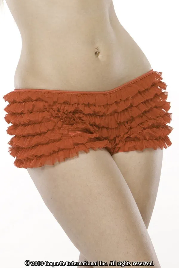 Ruffle Shorts WBack Bow Red One Size