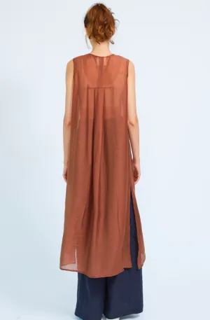 Shosh Shirt Dress in Burnt Sienna