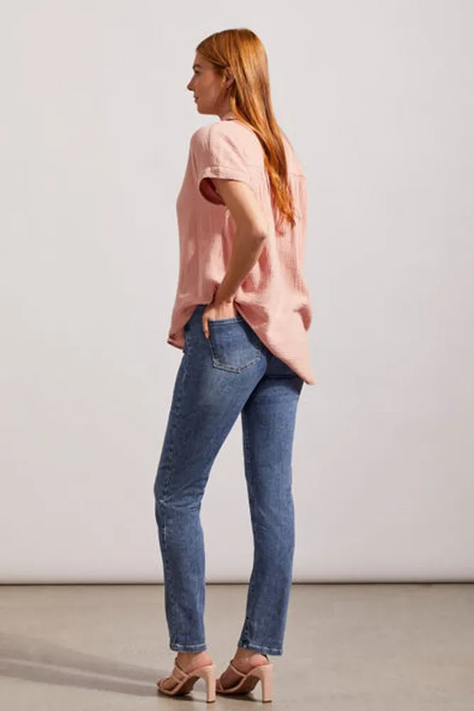 Sophia 5 Pkt Curvy Straight Jeans in Dk. Vintage by Tribal